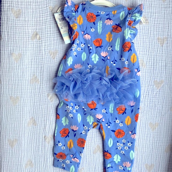 Cute floral jumpsuit with tutu 0-3m - Picture 2 of 5